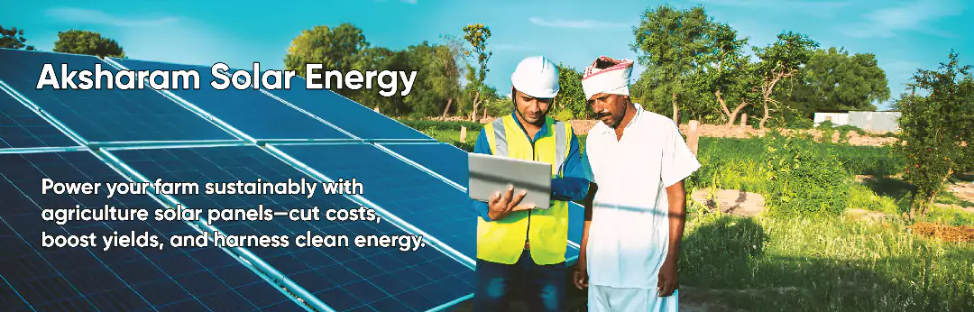 akshram solar energy How Solar Panels Change the Future of Agriculture and Farming in India Introduction Indiaās agriculture sector is the backbone of its economy, employing more than 50% of the population. However, with rising electricity costs, erratic power supply, and climate change challenges, farmers are increasingly under pressure. Fortunately, solar energy is emerging as a powerful, sustainable solution. By harnessing the power of the sun, Indian farmers can revolutionize their practices ā increasing productivity, reducing expenses, and building long-term sustainability. In this blog, weāll explore how solar panels are transforming agriculture in India, bringing economic, environmental, and operational benefits. Weāll also look at how Aksharam Solar Energy is leading this change with innovative and tailored solutions for Indiaās rural and farming communities.